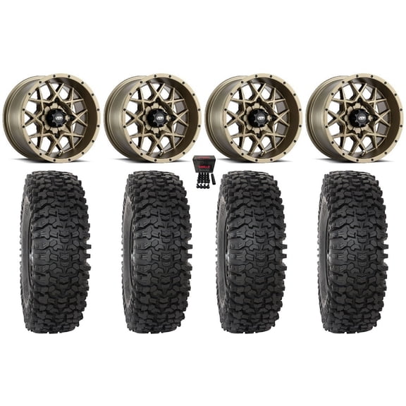 ITP Hurricane 14" Wheels Bronze 30" RC500 Tires Kawasaki Teryx Mule