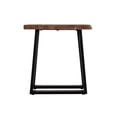 thumbnail image 4 of 24 Inch End Table, Rustic Style, Brown Acacia Wood Top, Tall Metal Base- Saltoro Sherpi, 4 of 5