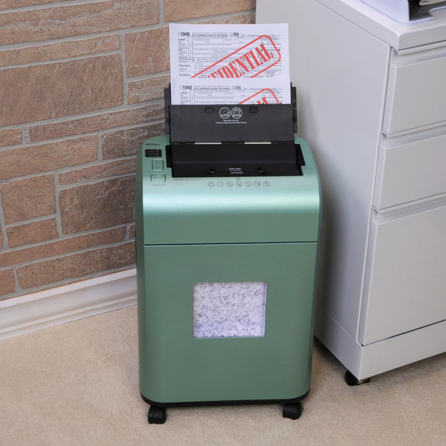 Royal 89349M SF910 100-Sheet Autofeed Micro-Cut Shredder (Green)