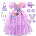 thumbnail image 1 of Encantador vestido de princesa para niñas, disfraz de princesa Isabella, Mirabel, Halloween, cumpleaños, graduación, fiesta de Carnaval Fivean unisex, 1 of 2