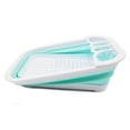 thumbnail image 3 of SAMMART Collapsible Dish Drainer with Drainer Board - Foldable Drying Rack Set - Portable Dinnerware Organizer - Space Saving Kitchen Storage Tray, 3 of 5