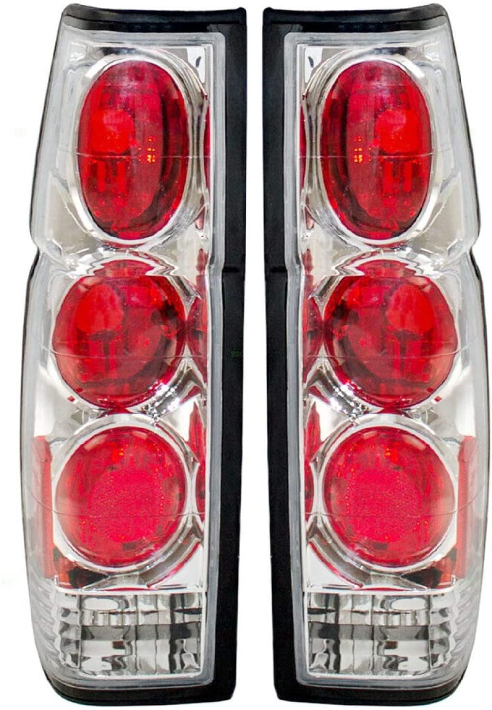 SPPC Chrome Euro Tail Lights Assembly Set For Nissan Hardbody (Pair