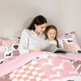 thumbnail image 4 of Manfei Cute Dachshund Dog Twin Comforter Sets, Buffalo Plaid Bedding Set, Pink White, Pink Reversible, 2 Pieces, 1 Comforter and 1 Pillowcase, 4 of 7