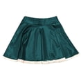 thumbnail image 5 of Faux Leather Pleated Mini Skirt for Women High Waisted Lace Hem A Line Mini Skirt, 5 of 6