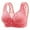 Pink, variant on Bras for Women Bra Front Closure Non Steel Ring Seamless Adjustable Lace Edge Gathered Support for Yoga Sleep Red 40