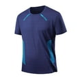 thumbnail image 2 of Tops para hombre, blusas y camisas de manga corta con cuello redondo para hombre, blusas casuales deportivas holgadas de manga corta con cuello redondo para hombre, blusas de poliéster para hombre, 2 of 4