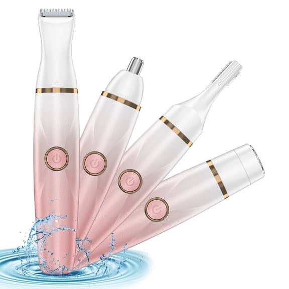 Electric Razor for Women, 4 in 1 Bikini Trimmer Wet & Dry Body Razors and Facial Hair Remover