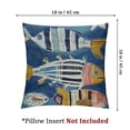 thumbnail image 4 of Chilfamy Kawaii Fishes Throw Pillow Cover Coastal Animal Cushion Cover, Aztec Cartoon Fish Pillow Cover, Geometry Navy Blue and White Kids Oil Painting Fish Decorative Pillow Cover White, 4 of 7