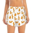 thumbnail image 4 of Lsque Cartoon Squirrel Printed Women's Running Shorts with Liner Pockets,Elastic Quick Dry Workout Athletic Gym Yoga Shorts,Womens High Waist Shorts-Large, 4 of 9