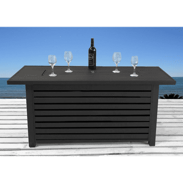 Newboti Furniture Casselton Steel Propane/Natural Gas Outdoor Fire Pit Table with Lid 70105