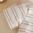 thumbnail image 6 of Baby Girl Outfits 2 Piece Solid Print Crew Neck Short Sleeve T-Shirt And Overall Shorts Outdoor Wear Girls' Clothing Sets 6 Months-12 Months, 6 of 8