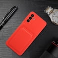 thumbnail image 7 of Galaxy A13 4G Case, Slim Soft Fit Shockproof Protection Case Dropproof Non-Slip Silicone Case with Card Slots Soft TPU Bumper Phone Wallet Case for Samsung Galaxy A13 4G, Red, 7 of 7