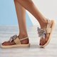 thumbnail image 4 of Amzcrzy Zapatos de mujer,Zapatos de mujer,Zapatillas de mujer, Sandalias planas de mujer, sandalias de playa para mujer, zapatillas casuales antideslizantes de verano Sandalias Mujer Zapatillas De Ca, 4 of 7