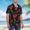 thumbnail image 5 of Balery Cherry Print Men's Hawaiian Shirts Short Sleeve Beach Shirt Relaxed Fit Vacation Button Down Shirts-XX-Large, 5 of 9