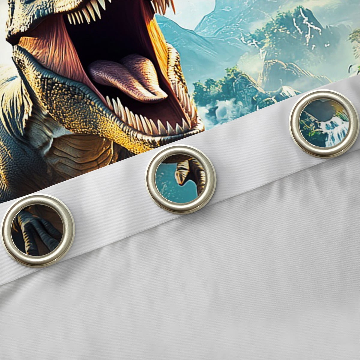 Manfei Kids Dinosaur Curtains Pack of 2 (42x84 Each) for Boys, Tyrannosaurus Rex Curtains Blackout, Wild Jungle Animal Living Room Curtains, Luxurious Home Decor