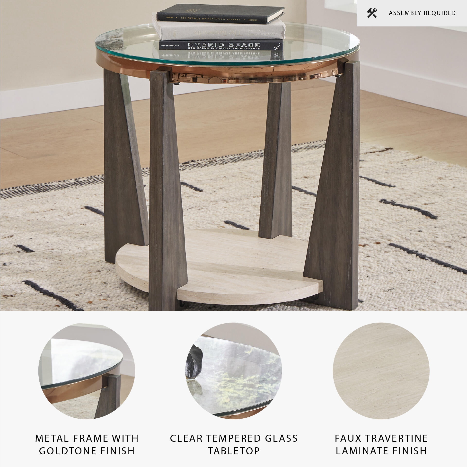 Signature Design by Ashley Frazwa End Table, Grayish Brown