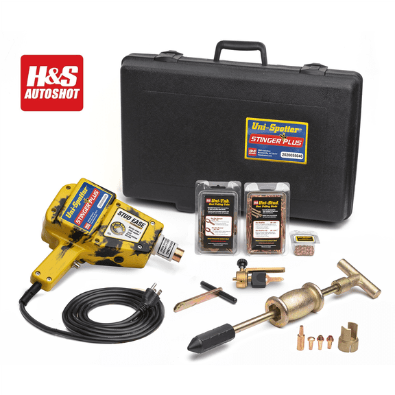 H & S Autoshot UNI-5500 H&s Autoshot Uni-5500 Uni-spotter Stinger Plus Spot Weld Kit Stud Gun, All Accessories In Case