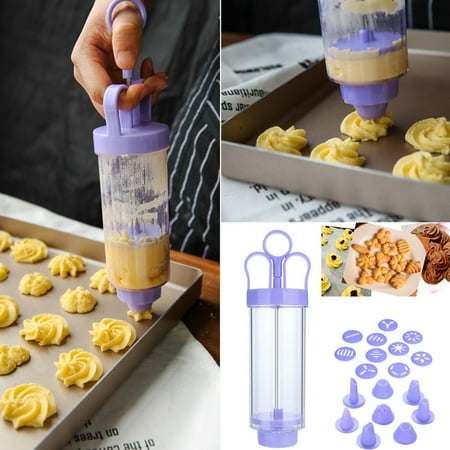 

SuoKom Cookie Biscuit Making Maker Pump Press Machine Decor Kitchen Mold Tools Set