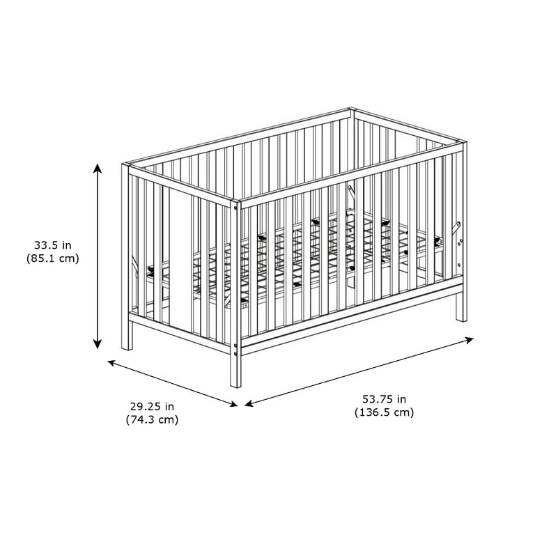Standard baby top crib dimensions