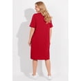 thumbnail image 2 of Catherines Women's Plus Size Suprema Crochet-Detail T-Shirt Dress, 2 of 5