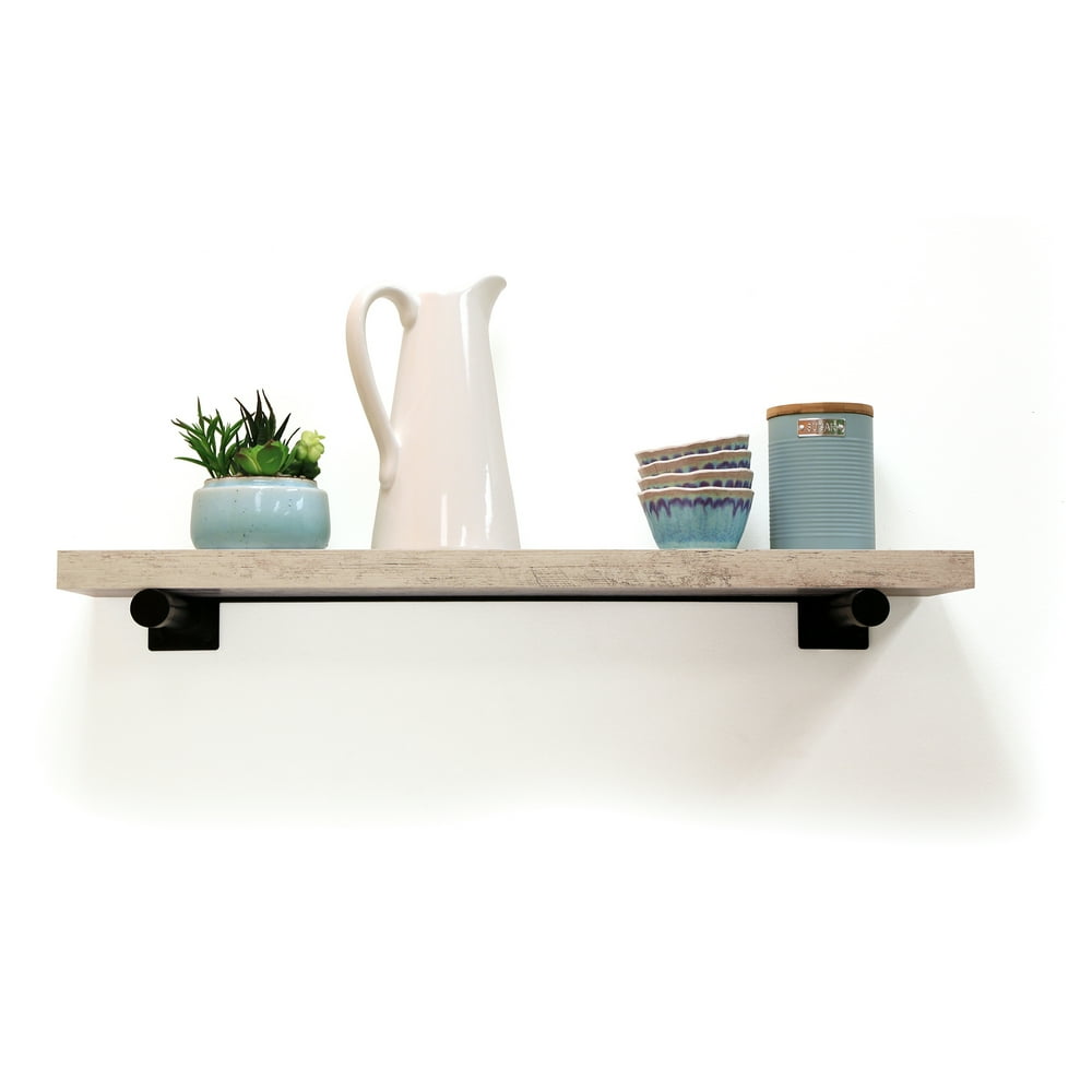 Shelf with bracket 36 in Dist. White