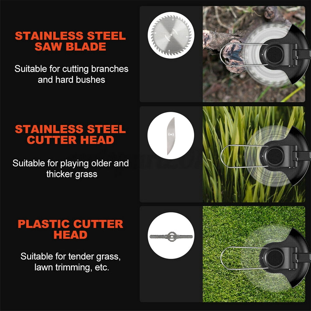 KingFurt Portable Electric Grass Trimmer, 24V Power Grass Trimmer Lawn Edger with 2200 mah Battery, Weed Eater Tool for Garden and Yard