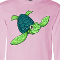 thumbnail image 4 of Inktastic Sea Turtle with Swirls Long Sleeve T-Shirt, 4 of 5