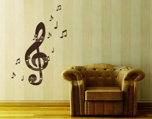 Music Notes Guitar Instrument Vinyl Sticker Wall Art Lounge Bedroom HS WA17