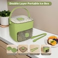 thumbnail image 3 of Compact Ice Cube Tray with Lid and Bin, Mini Press-Type Ice Maker for Freezer, Space-Saving Small Ice Bucket with Tongs for RV, Office, Mini Fridge & Water Bottles, 3 of 3