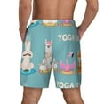 thumbnail image 3 of Kdxio Animal Meditation Print Men'S Swim Trunks With Compression Liner 7 Inch Inseam Quick Dry Swim Shorts, 3 of 7