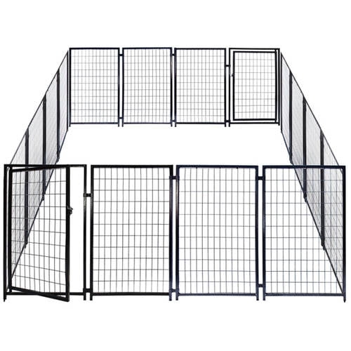 ALEKO 2DK5X5X4SQ Dog Kennel Heavy Duty Pet Playpen 10 X 10 X 4 Foot Dog ...