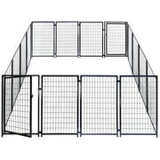 ALEKO 2DK5X5X4SQ Dog Kennel Heavy Duty Pet Playpen 10 X 10 X 4 Foot Dog Exercise Pen Cat Fence Run for Chicken Coop Hens House