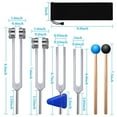 thumbnail image 2 of 4 Pack Tuning Fork Set(128 Hz,256 Hz,512 Hz,528 Hz)with Tuning Fork Hammer for Sound Healing Sound Vibration Tools, 2 of 7