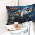 thumbnail image 4 of Balery Ocean Coral Turtle Funda de Cojín Estampada, Regalos para Mujeres, Regalos de Amor para Ella, Regalos para Novia o Esposa, Funda de Almohada-20"x30", 4 of 6