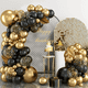 thumbnail image 2 of Kit De Guirnalda De Globos Xtellar Negro Dorados Arco Para Cumpleaño, 2 of 3