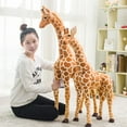 thumbnail image 4 of Simulation Giraffe Animal Plush Stuffed Doll Kids Toy Home Decor Photo Props, 4 of 8