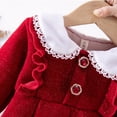 thumbnail image 4 of Qudderr Robes en Polaire Automne Hiver pour Filles 3M-2T, Robe de Fête Rembourrée à Col Rond pour Nouveau-Né, Robe de Fête en Coton Couleur Unie, Robe d'Été pour Filles, 4 of 9