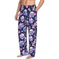 thumbnail image 6 of Gukieu cool flower Skull Print Men's Home Trousers, Elastic Drawstring Home Pajamas Clothing Suitable for Adult Men-Medium, 6 of 6