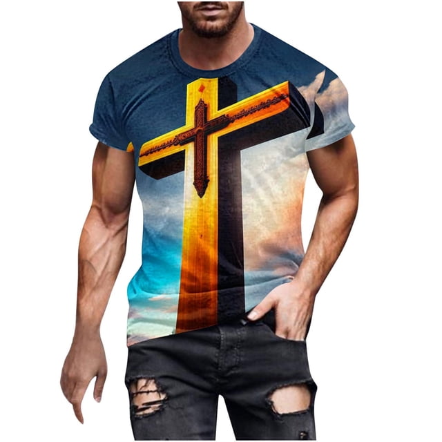 SDNall T-Shirt Homme Imprimé Automne Col Rond Mode Décontractée Manches Courtes Shorts, T-Shirts pour Hommes, Shorts Décontractés