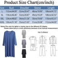 thumbnail image 3 of HBFAGFB Robe for Men Crew Neck Pullover Long Sleeved Nightdress Light Homewear Bathrobe Blue Size 2XL, 3 of 3