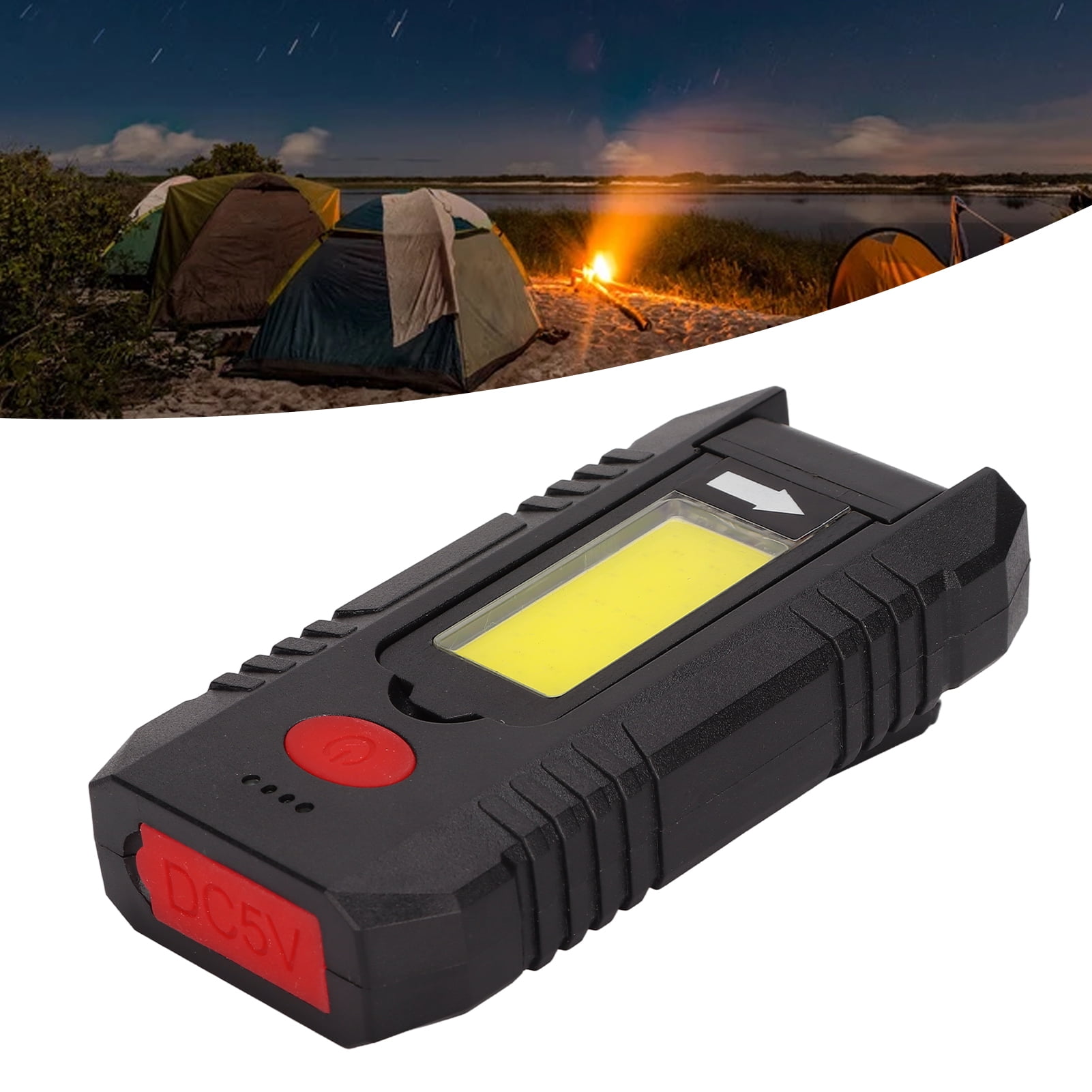 2000mAh LED USB Rechargeable Spotlight Hand Held Work Light Lamp Camping Hiking 