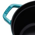 thumbnail image 2 of Staub Cast Iron Oval Cocotte, Dutch Oven, 5.75-quart, serves 5-6, Made in France, Turquoise, 2 of 4