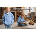 thumbnail image 3 of OGLCCG Hoodies for Boys Size 7-8,Boys Waffle Pullover Hoodie Kids Long Sleeve Half Zip Hooded Sweatshirts with Pocket,Blue, 3 of 7