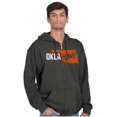 thumbnail image 5 of Home State Pride Oklahoma Proud Okie Zip Up Hoodie Men's Women's Brisco Brands X, 5 of 6