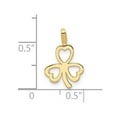 thumbnail image 2 of FJC Finejewelers 10 kt Yellow Gold Themed Heart Clover Charm 15 mm x 10 mm, 2 of 4
