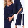 thumbnail image 5 of DARING DIVA Women's Pantsuits Wedding 2 Piece Sets Formal Chiffon Top S Dark Blue, 5 of 6