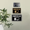 thumbnail image 3 of Classic Framed Computer Lab Sign (Brushed Gold) - Large, 3 of 5