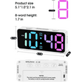 thumbnail image 6 of Super Loud Alarm Clock for Heavy Sleepers, Digital LED Clock with RGB Colorful Changing, Small Digital Clock for Kids Bedroom Bedside Nightstand, Desk Clock with Large Number, 6 of 7