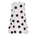 thumbnail image 5 of Tauxra Summer Dresses for Women V Neck Short Sleeve Loose A-Line Knee-Length with Pockets Polka Dot Pleated Flowy Sundress, 5 of 8