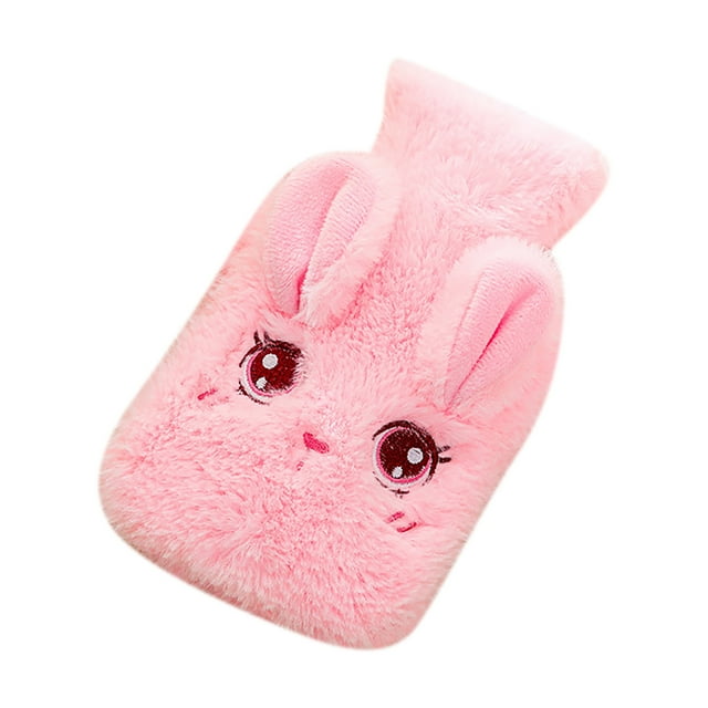 Water Filled Hot Water Bottle Winter Cute Rabbit Fluff Small Hand Portable Hand Warmer Rechargeable Cat Cute Heat Pad Hand Warmer Pouch Rechargeable Hand Warmers Heat Pack Reusable